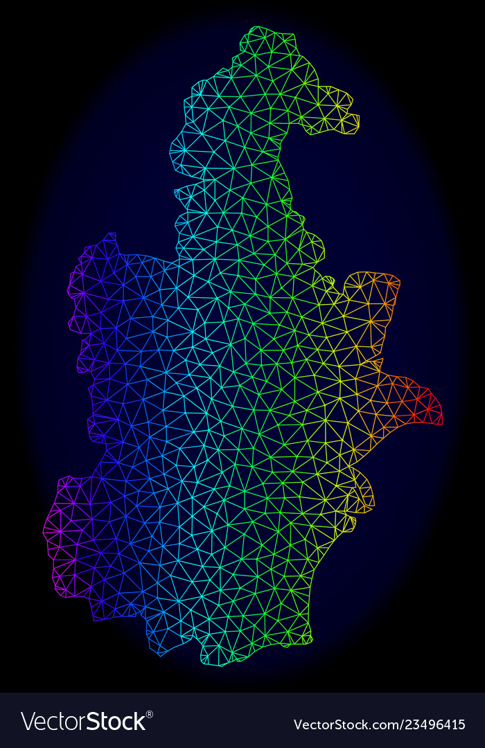 Polygonal carcass spectrum mesh map Vector Image Polygonal carcass spectrum mesh map