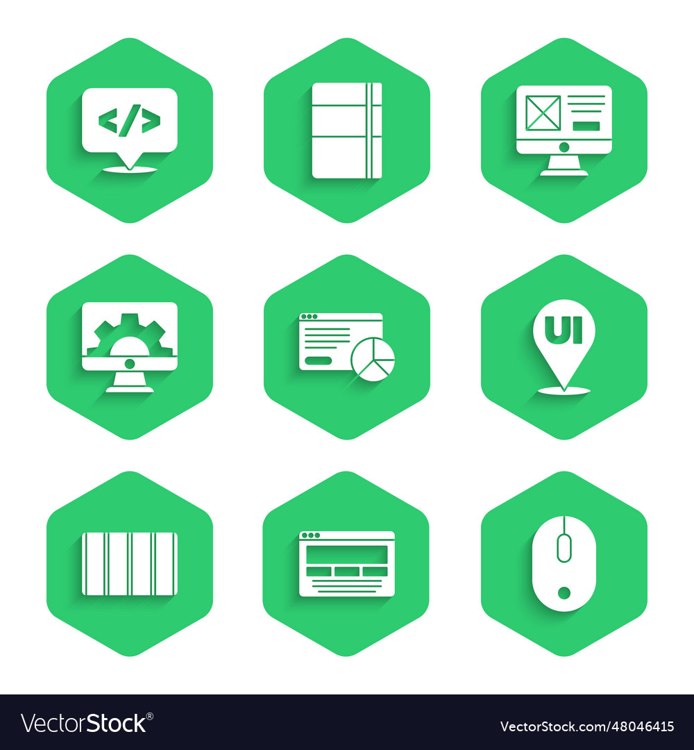 Stellen Sie die Website statistic ui oder ux design computer vector image Stellen Sie die Website statistic ui oder ux design computer