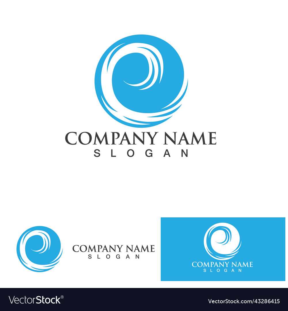 Water wave logo Royalty Free Vector Image - VectorStock