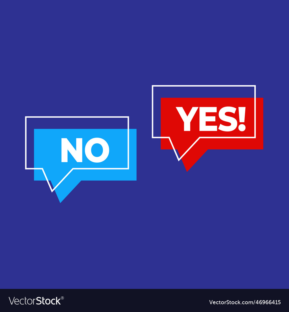 Yes and no buttons template