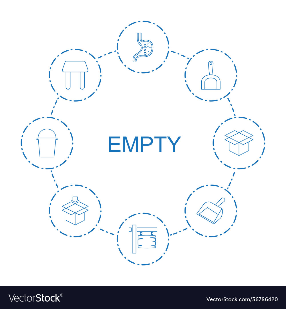 8 empty icons
