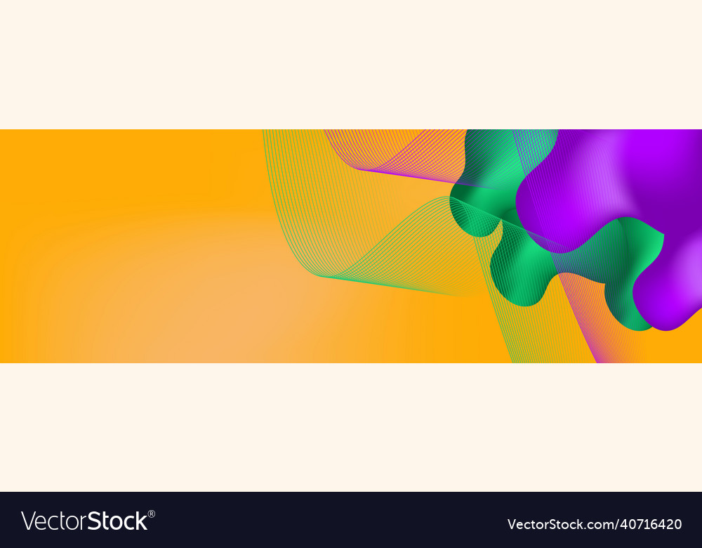 Abstract colorful banner with yellow purple