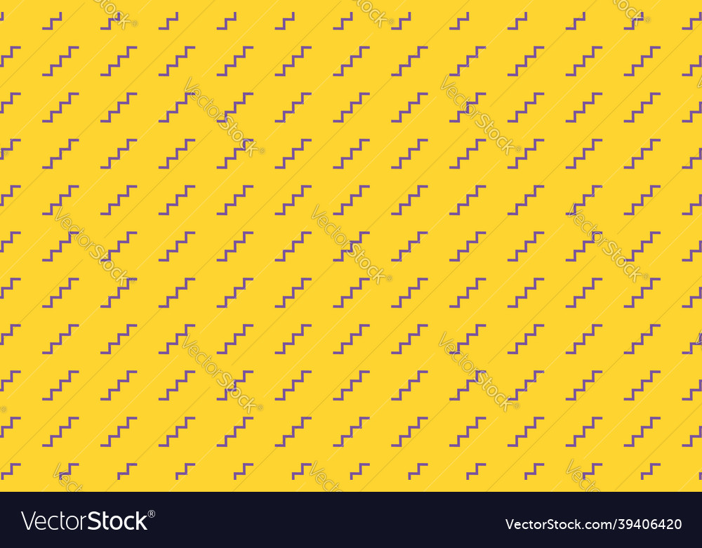 Abstract zigzag pattern on yellow background