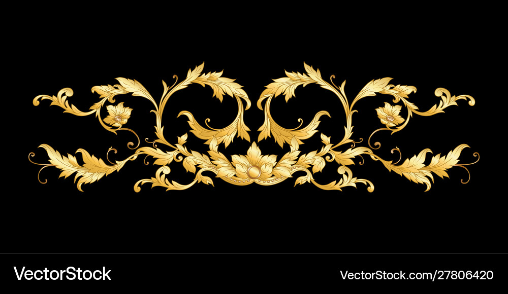 Elements in baroque rococo victorian Royalty Free Vector