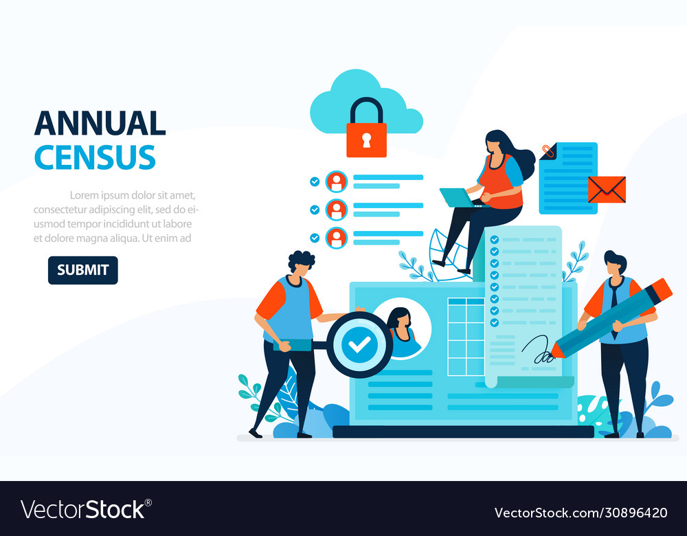 For 2020 population census digital concept Vector Image