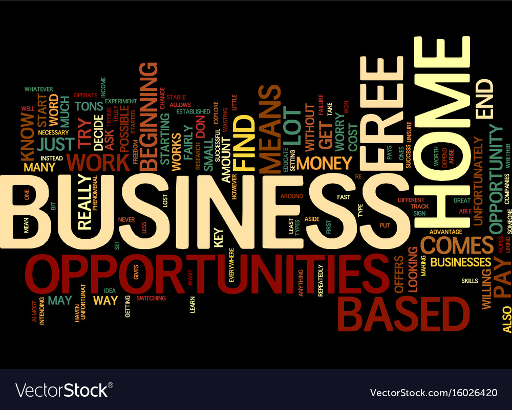 free-home-based-business-opportunities-for-you-vector-image