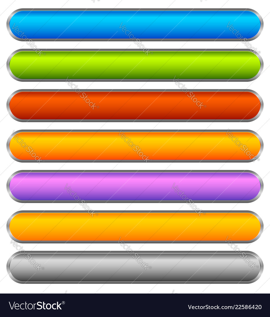 Horizontal colorful banner button backgrounds set Vector Image Horizontal colorful banner button backgrounds set