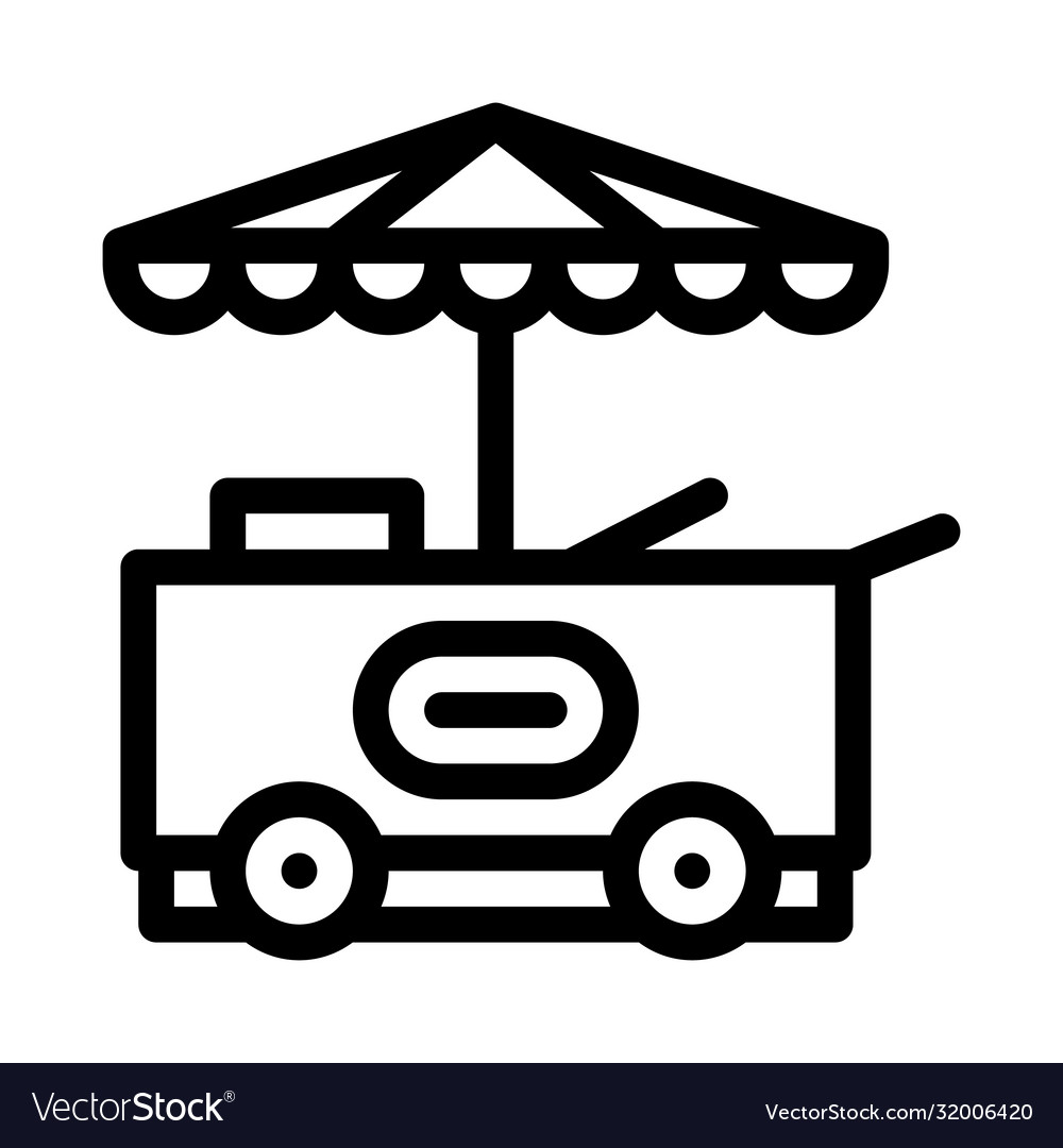 Ice cream cart icon outline