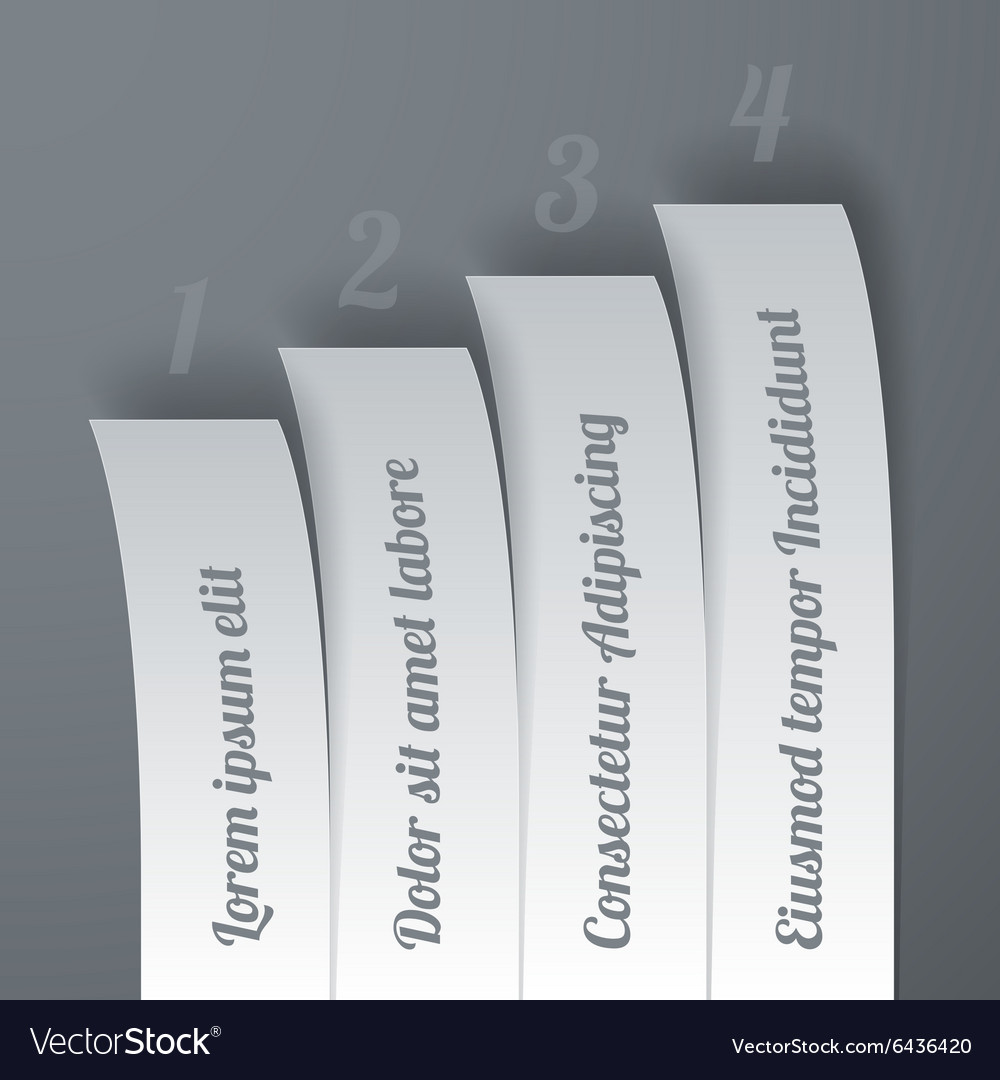 Infographics 4 options paper stripe banners