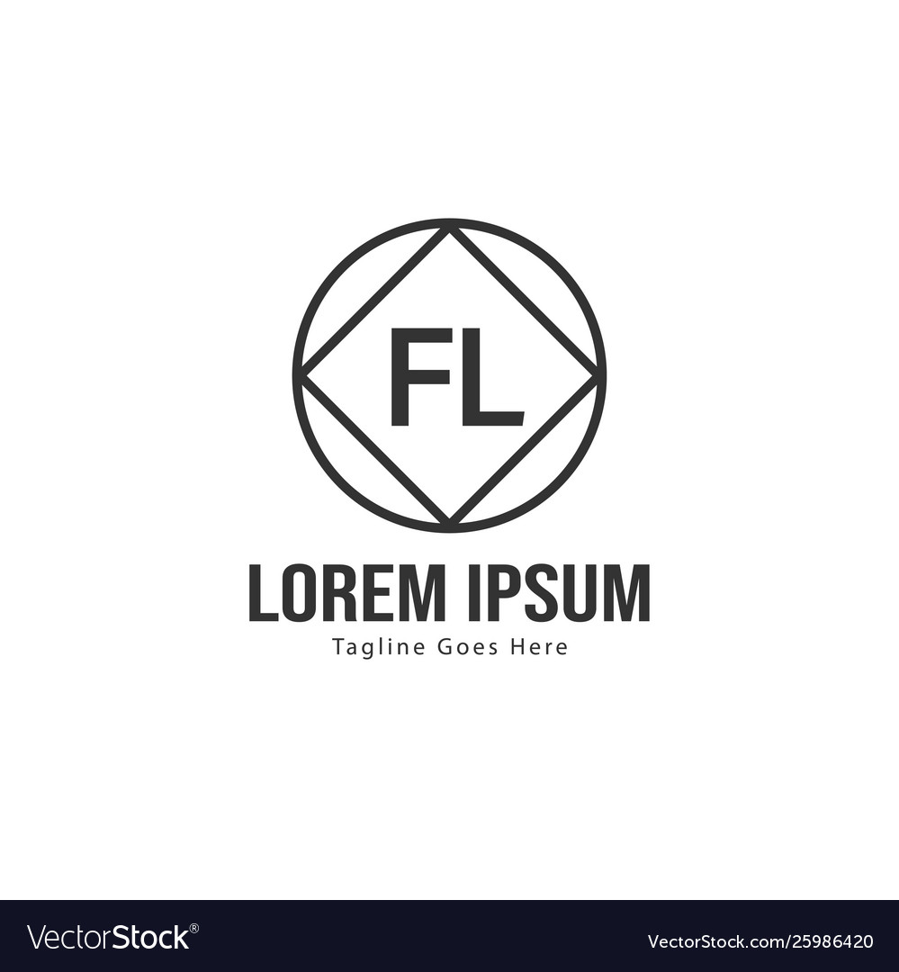 Original Fla Logo Vorlage mit modernem Rahmen