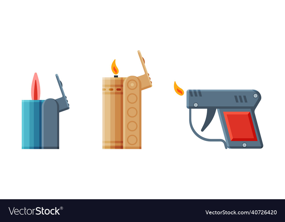 Lighter as portable device generating flame used