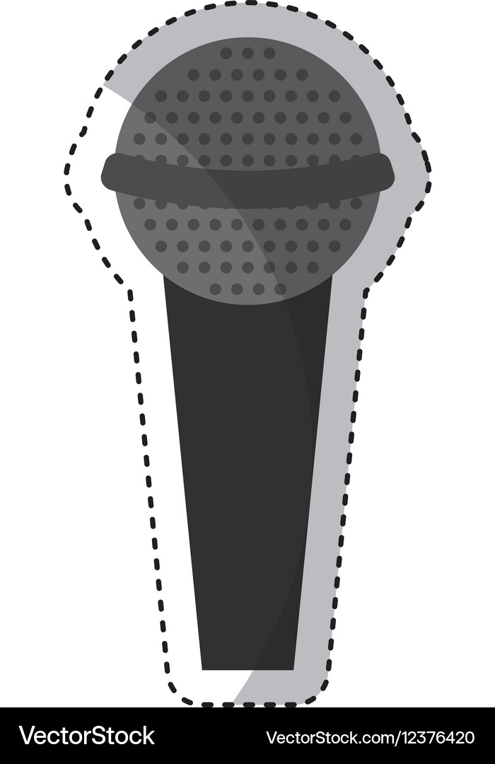 Microphone retro device icon Royalty Free Vector Image