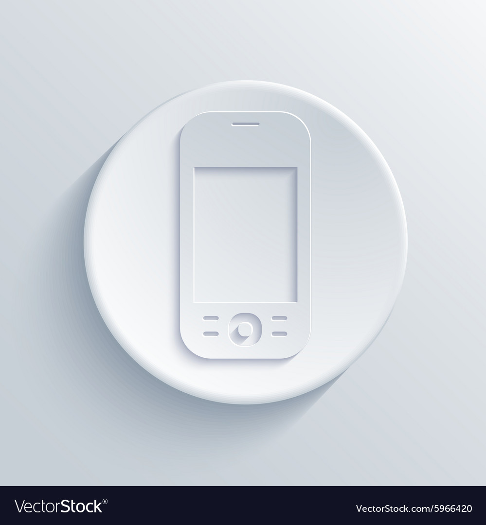 Modern smartphone light circle icon