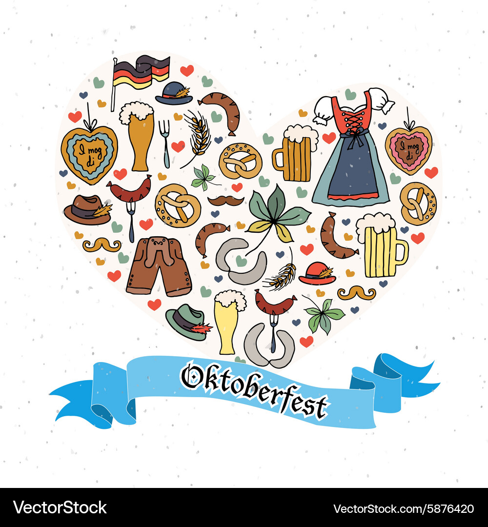 Oktoberfest elements set Royalty Free Vector Image