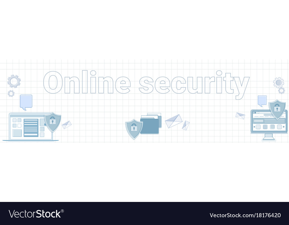 Online security word on squared background