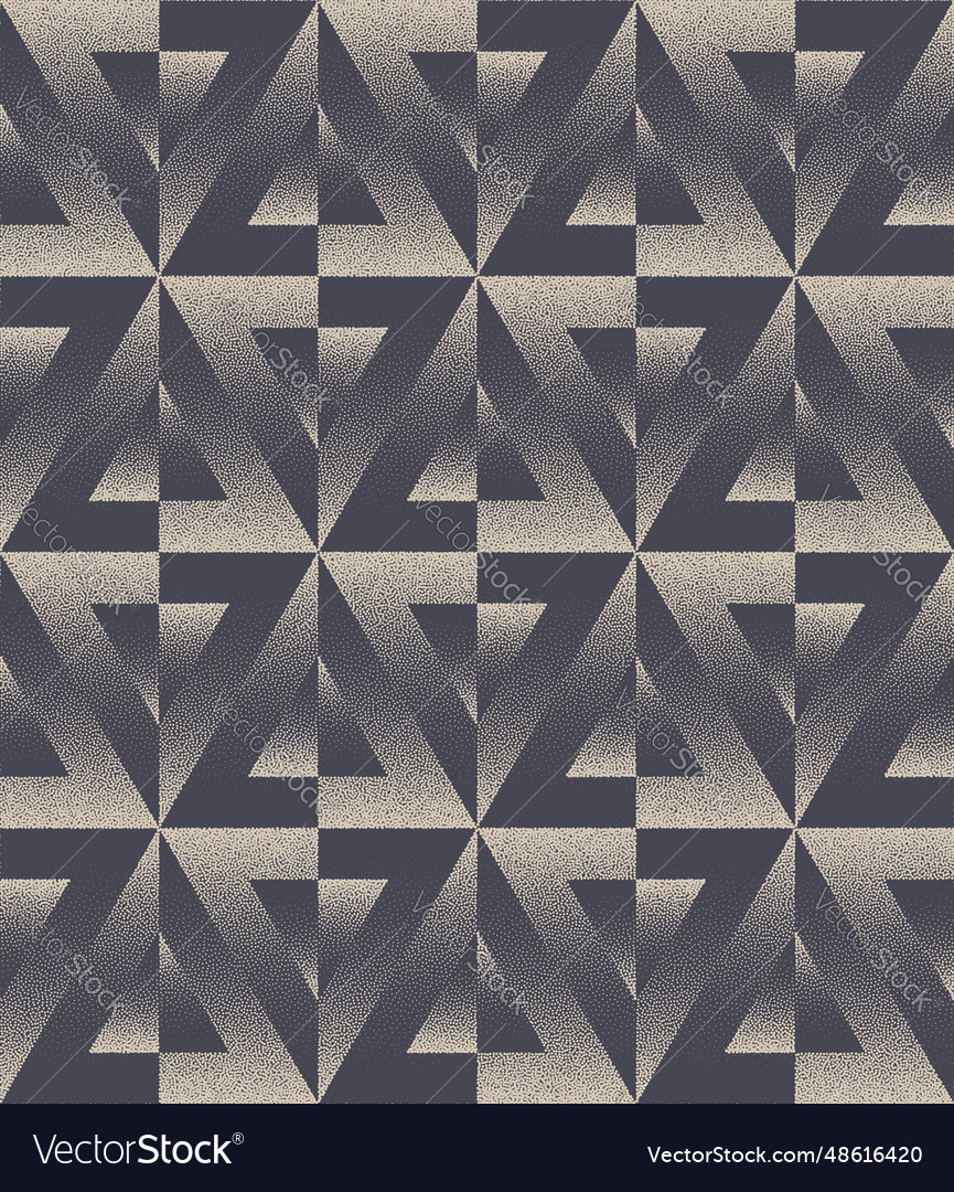 Retro Styled Geometric Seamless Pattern Dot Work Vector Image Retro Styled Geometric Seamless Pattern Dot Work Vector Image