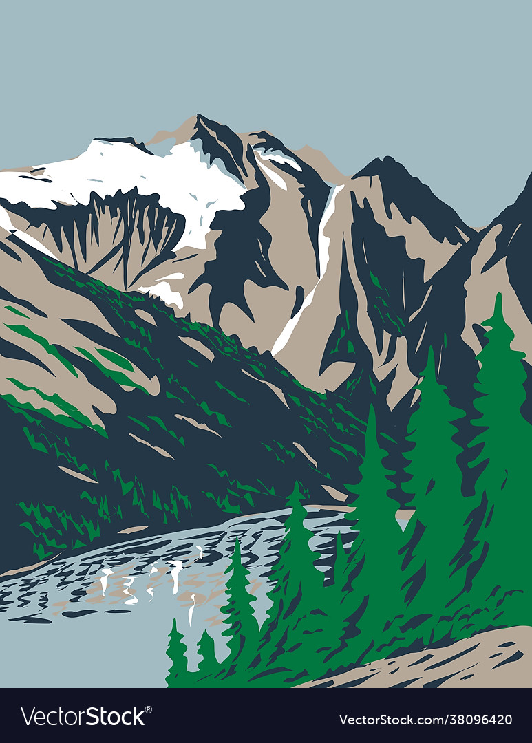 Summit mount triumph in cascade range located vector image Summit mount triumph in cascade range located