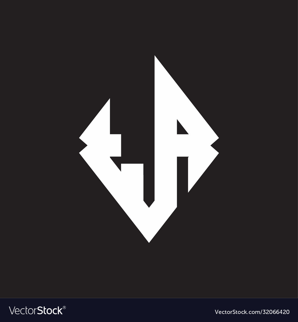 Ta logo monogram with sharp square design template