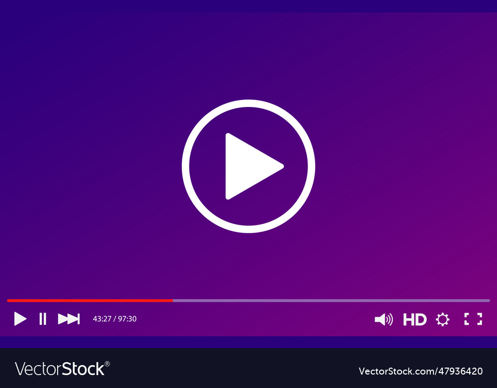 Video player bar template for your design web