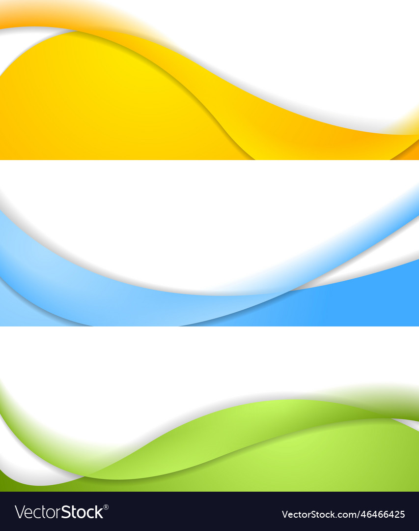 Abstract wavy banners