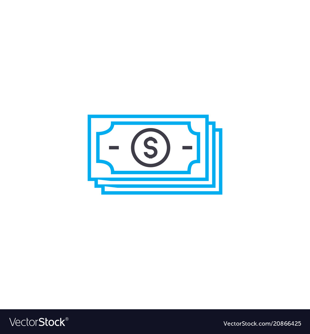 cash-generation-thin-line-stroke-icon-royalty-free-vector