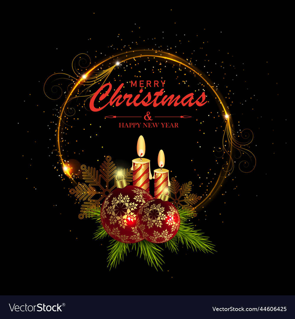 Christmas design component isolated round frame