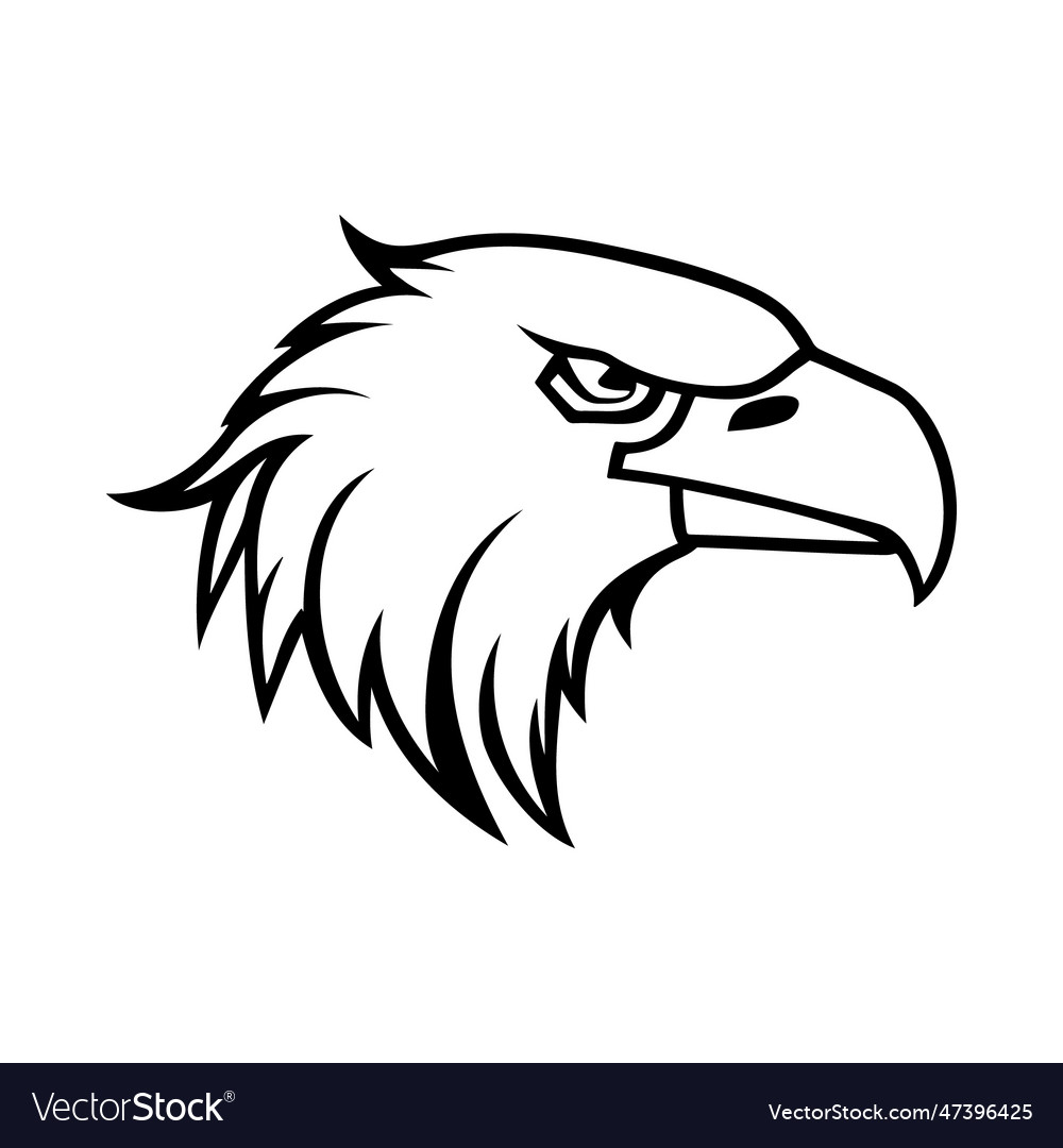 Eagle head black and white icon