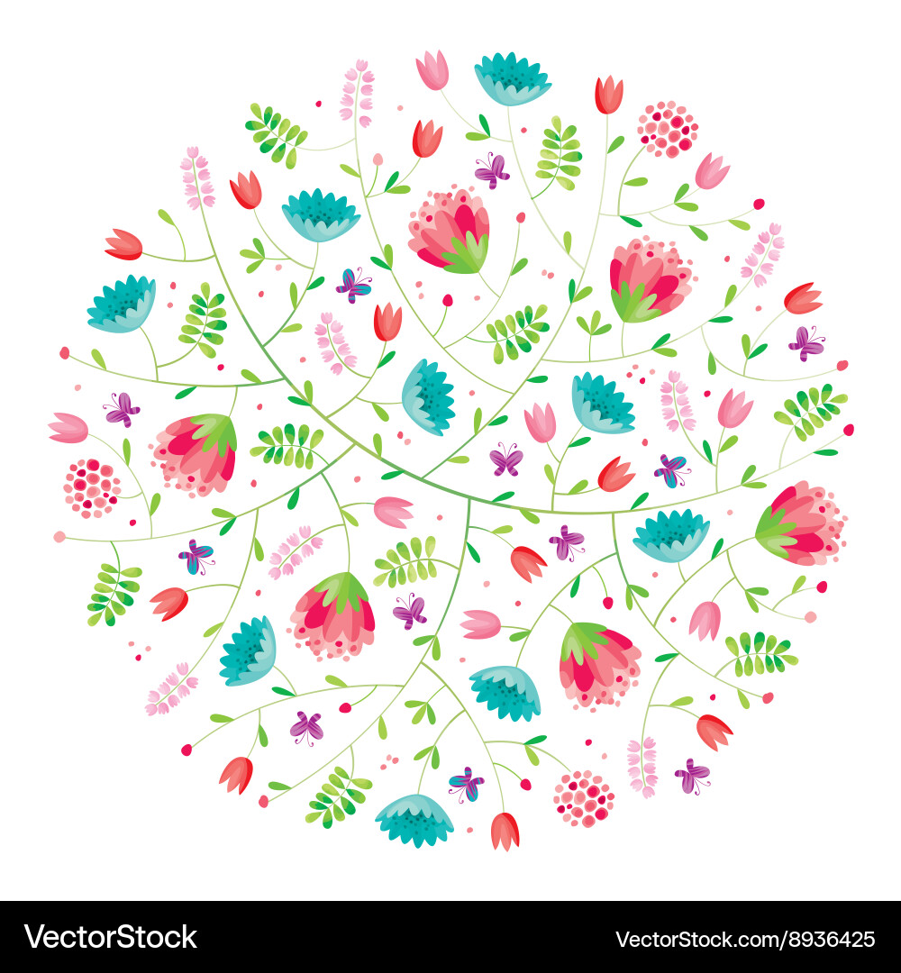 Flower composition Royalty Free Vector Image - VectorStock