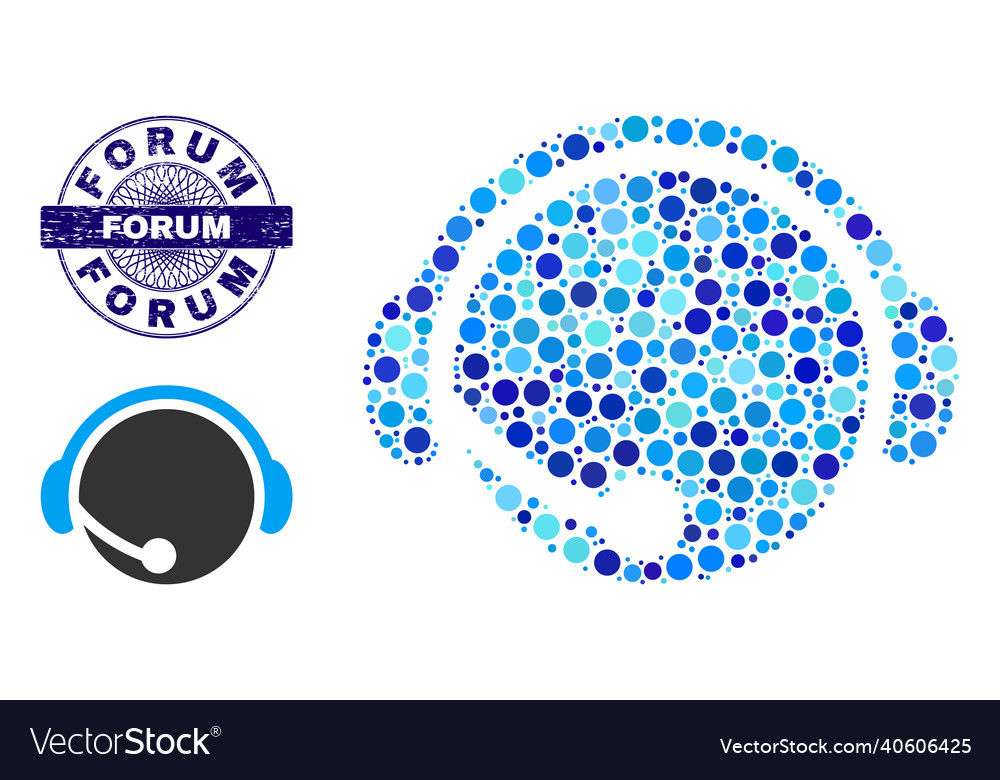 Grunge Forum rund guilloche Stempel und Call Center Vector Image Grunge Forum rund guilloche Stempel und Call Center