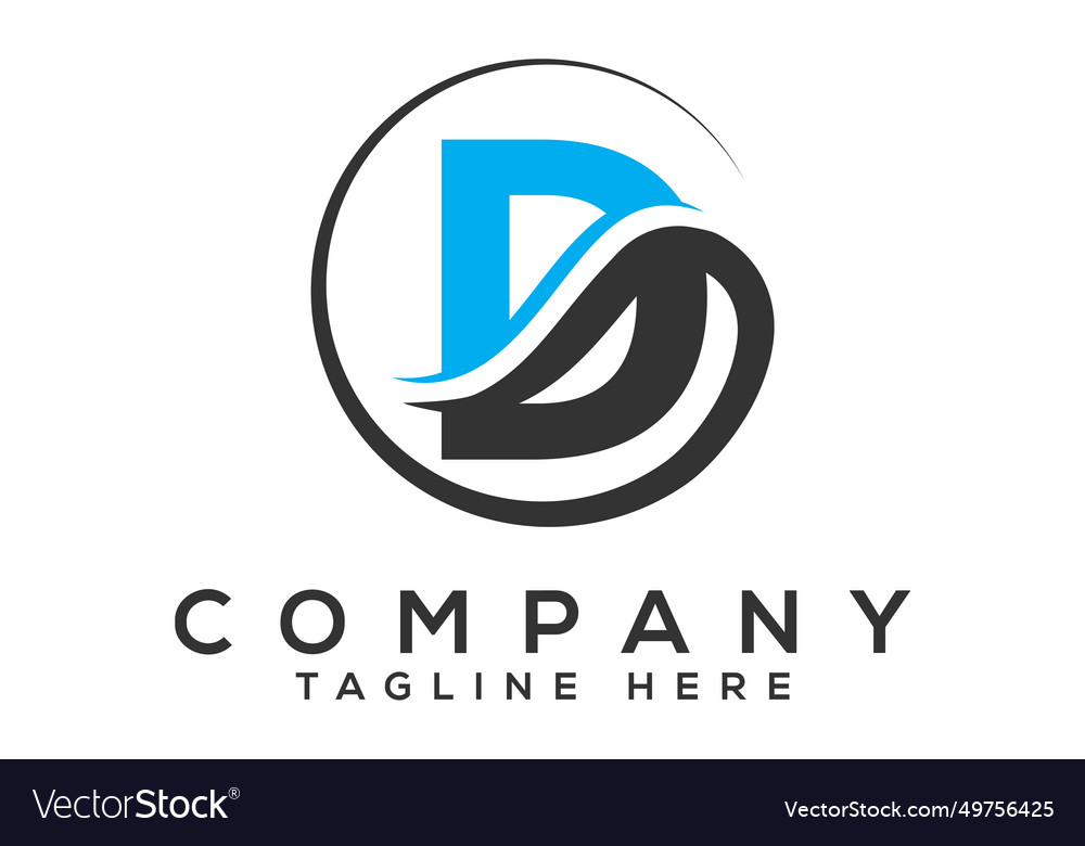 Initial monogram letter d logo design template