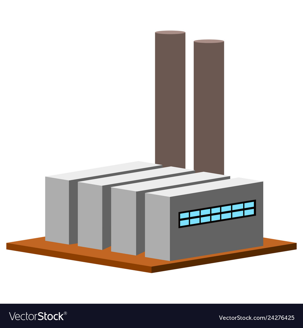 Isolated energy plant Royalty Free Vector Image