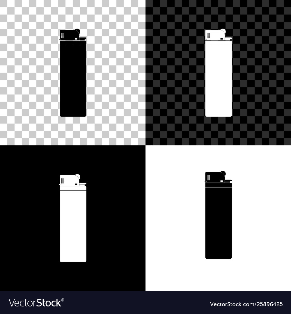 Lighter icon isolated on black white