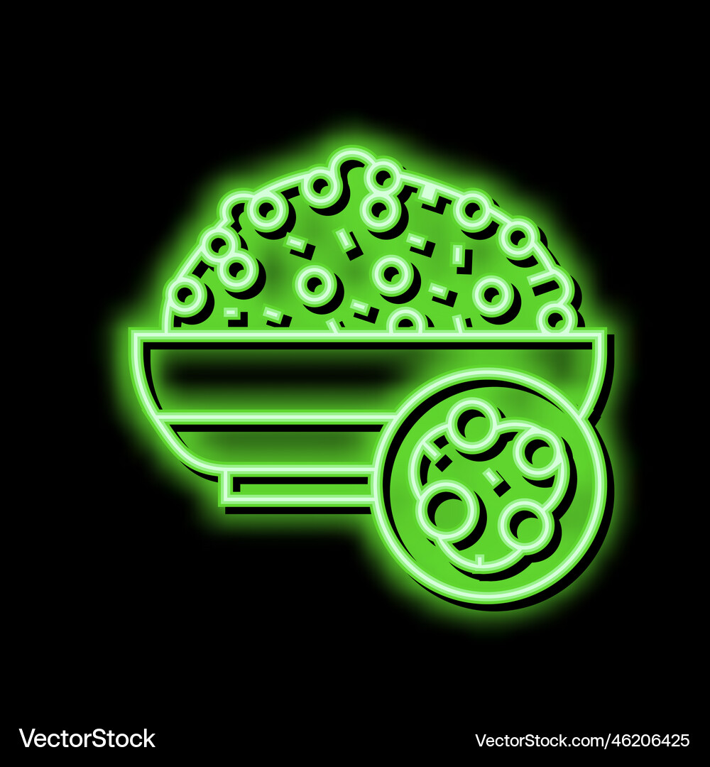 Millet groat neon glow icon Royalty Free Vector Image