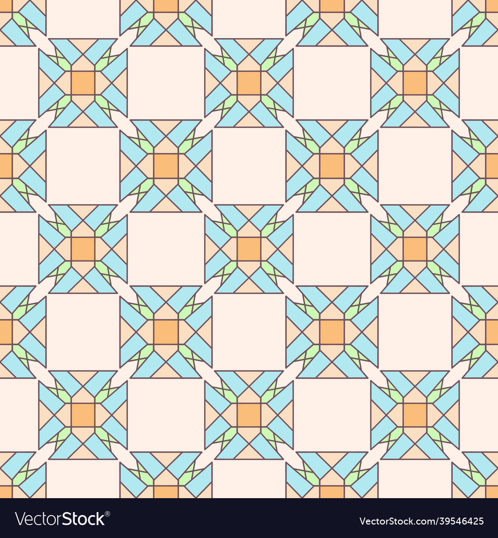 Multicolored ornamental object seamless repeat