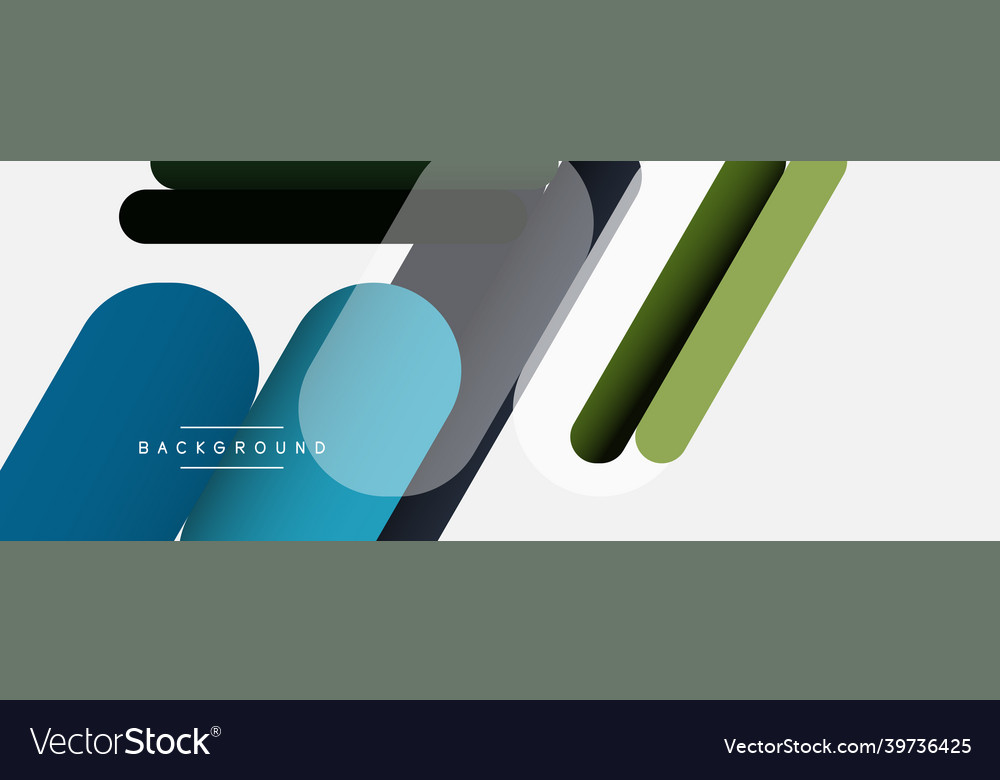 Overlapping round shapes and lines background vector image Overlapping round shapes and lines background