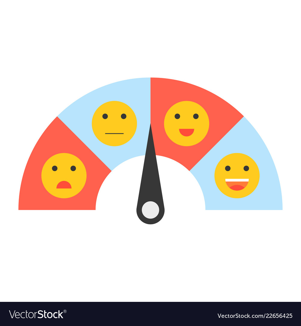 Satisfaction meter level flat design
