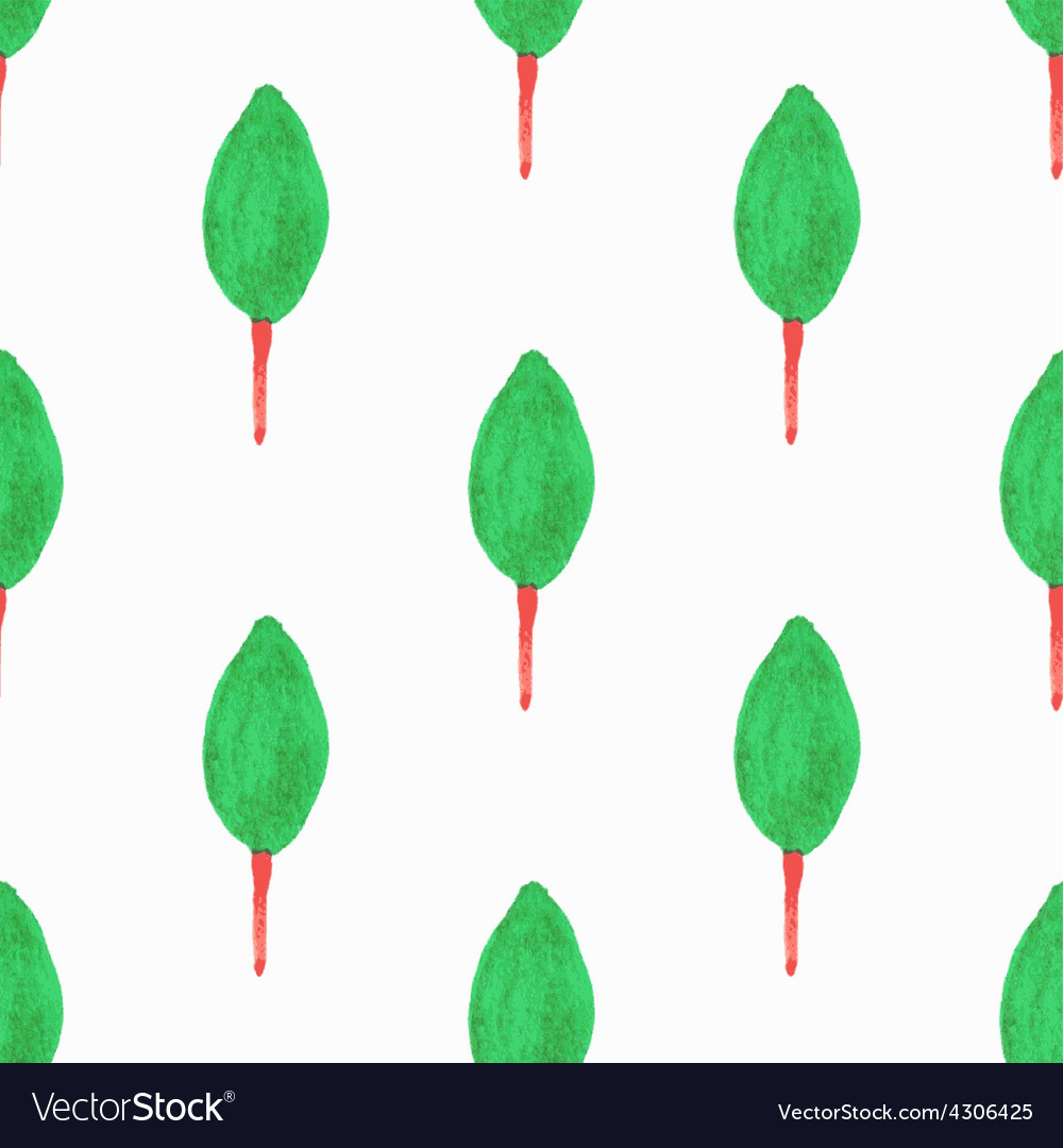 Seamless pattern with trees hand-drawn background