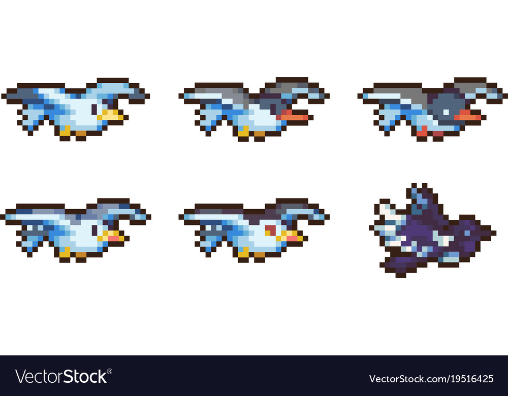 Bird Pixel Art Easy