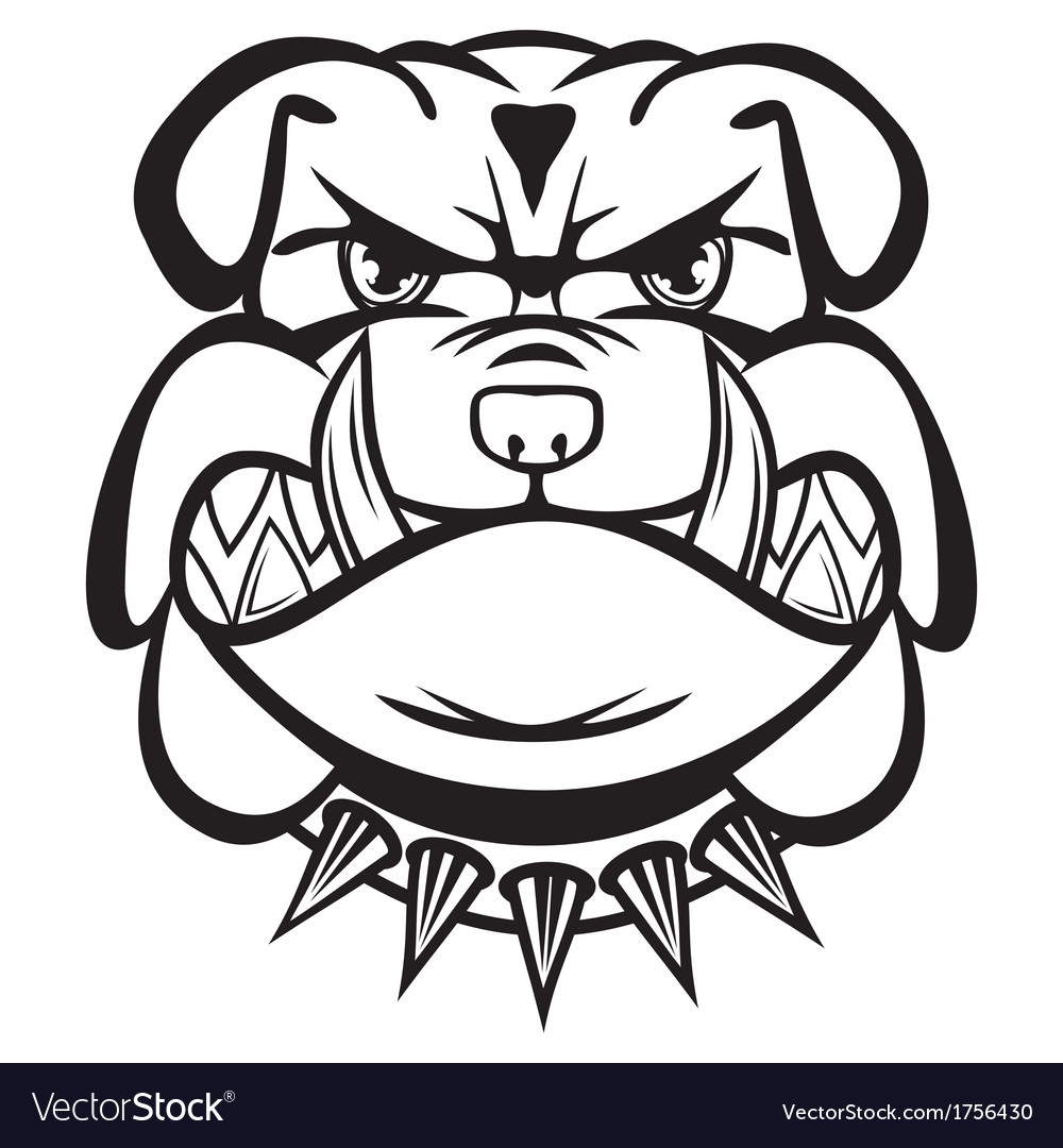 Download Buldog BW resize Royalty Free Vector Image - VectorStock