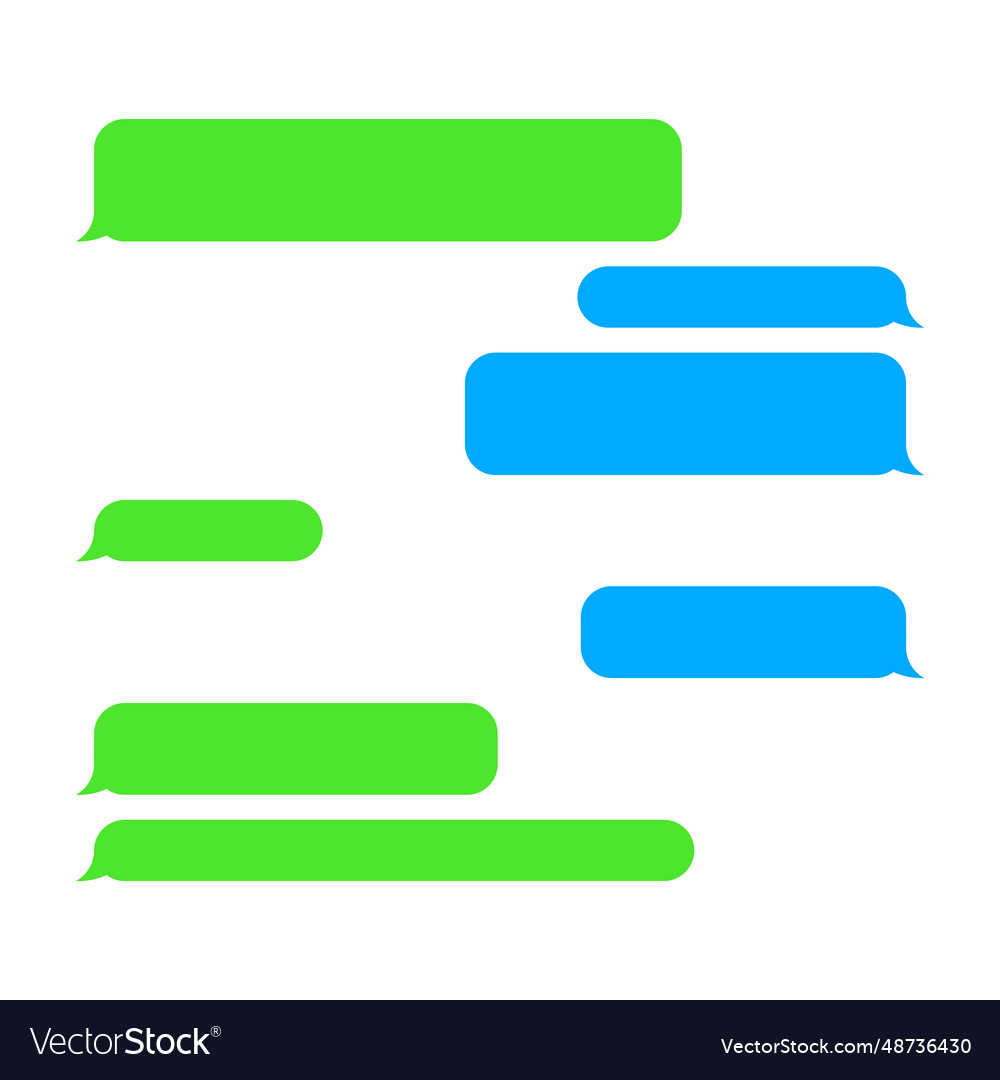 Chat bubbles sms messages on white background Vector Image