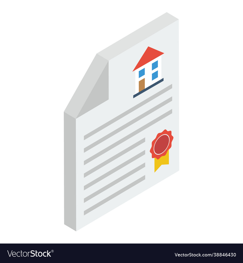 House deed Royalty Free Vector Image - VectorStock