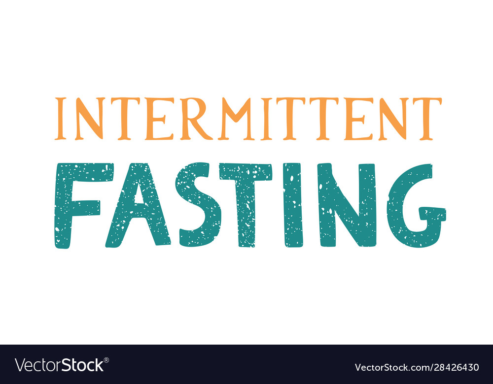 Intermittent fasting diet concept Royalty Free Vector Image