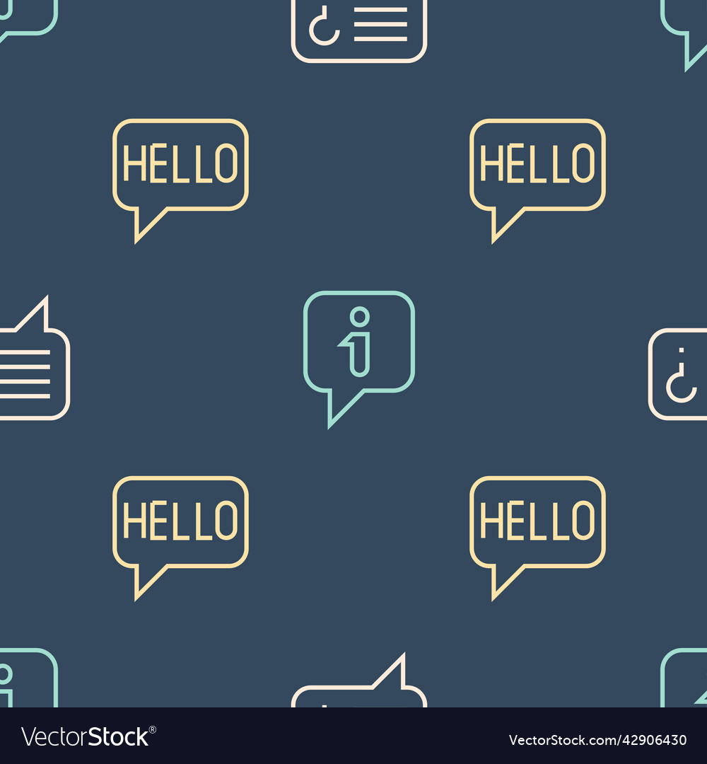 Set line unknown search hello in different vector image Set line unknown search hello in different