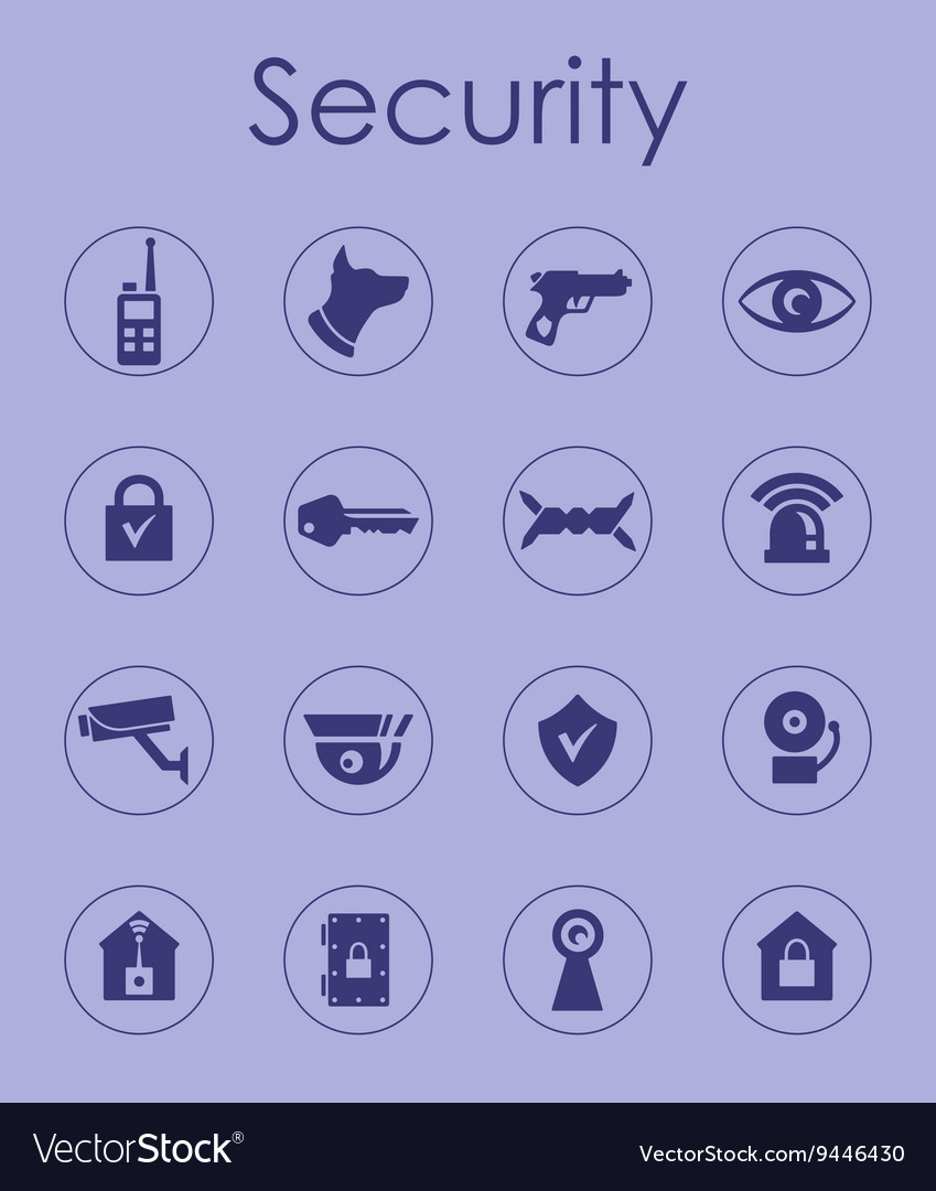 Set of security simple icons