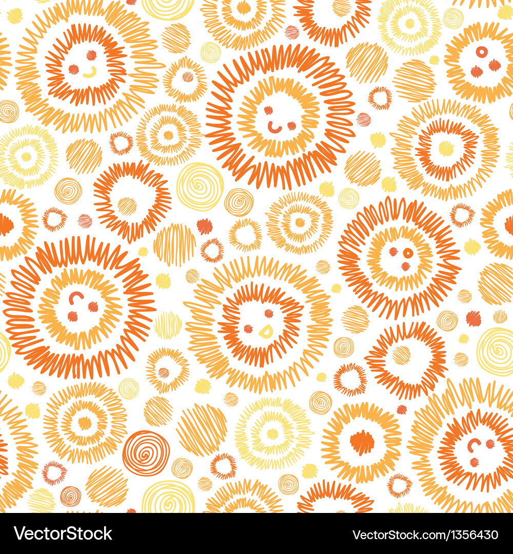 Sunny faces seamless pattern background Royalty Free Vector