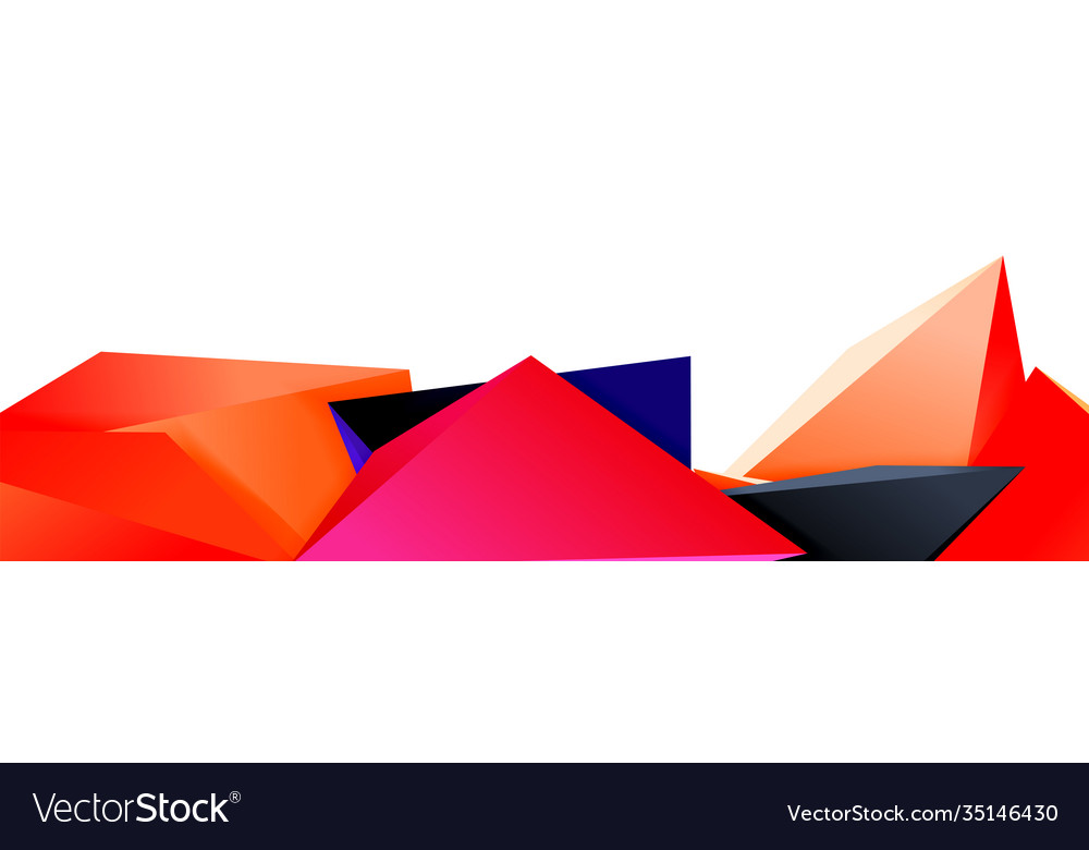 Triangle mosaic abstract background 3d triangular