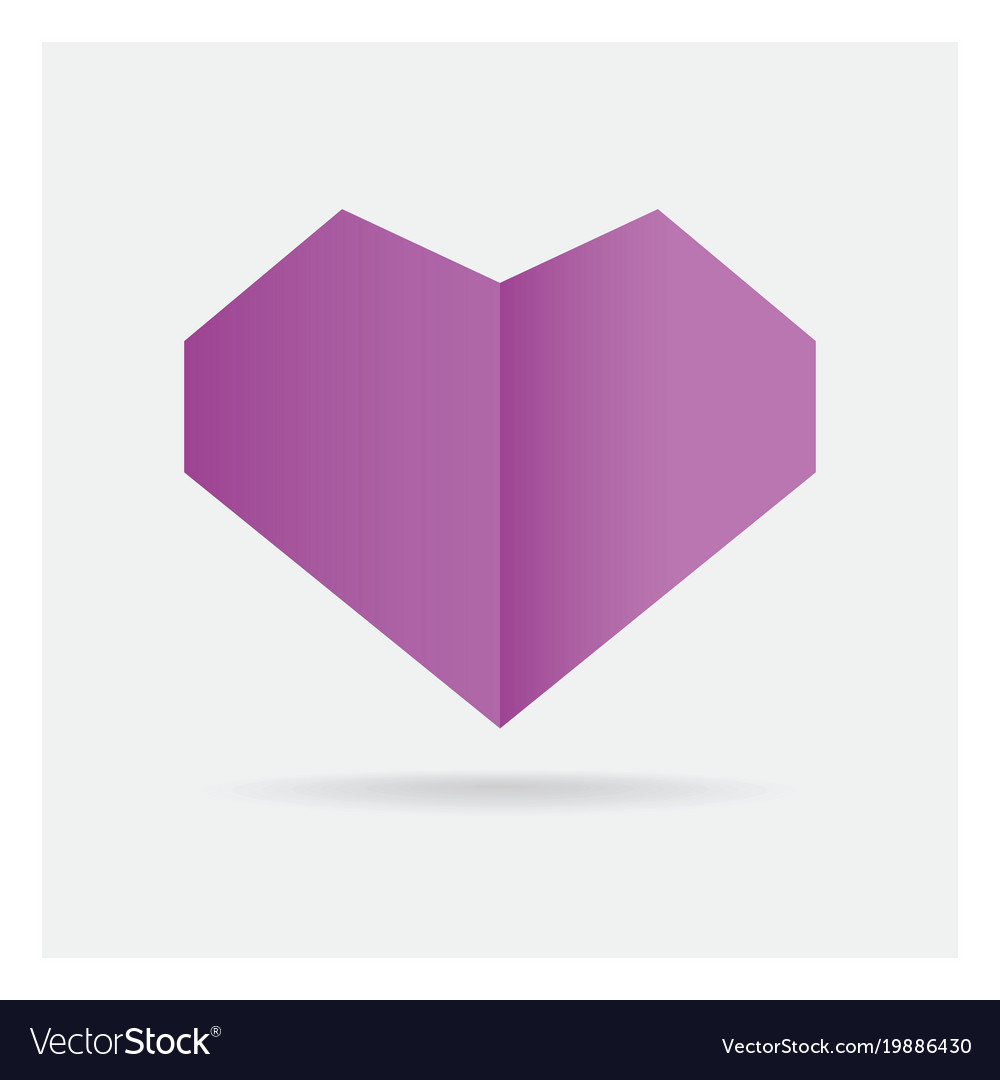 Valentine love gay purple heart paper craft