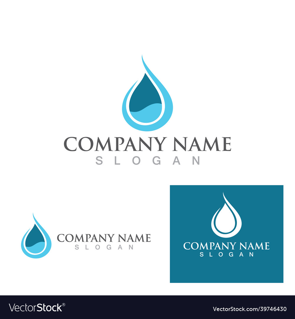 Water drop logo template Royalty Free Vector Image