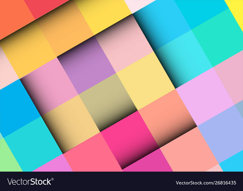 Abstract colorful background with square frames vector image Abstract colorful background with square frames