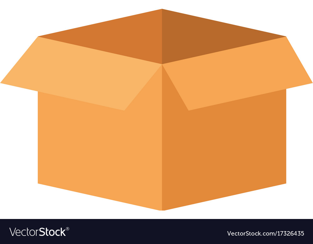 Box carton isolated icon Royalty Free Vector Image